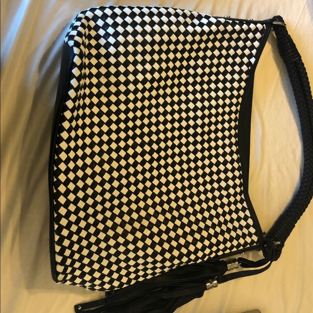 Charming Charlie - B&W Synthetic Leather Purse